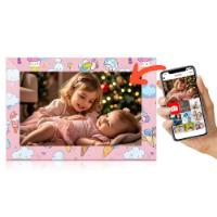 Digitalni okvir za fotografije YIO18A -10.1P, 10.1" ekran, WiFi, rozi sa ljetnim motivom