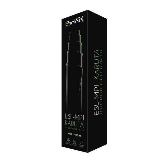 Podloga za miš WHITE SHARK Karuta XL Premium Line, crna