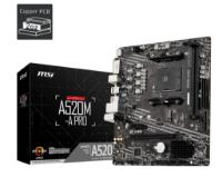 Matična plošća MSI A520M-A PRO, AMD A520, DDR4, mATX, s. AM4