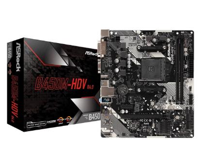 Matična plošča ASROCK B450M-HDV R4.0, AMD B450, mATX, s. AM4