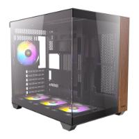 Ohišje ANTEC CX800 Wood ARGB, MIDI, ATX, z oknom, črno, brez napajanja