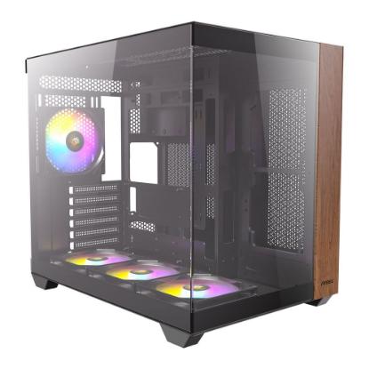 Ohišje ANTEC CX800 Wood ARGB, MIDI, ATX, z oknom, črno, brez napajanja
