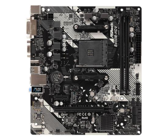 Matična plošča ASROCK B450M-HDV R4.0, AMD B450, mATX, s. AM4