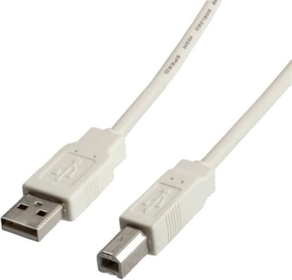Kabel ROLINE, USB 2.0, USB-A (M) na USB-B (M), 1.8m, bež (za printer)
