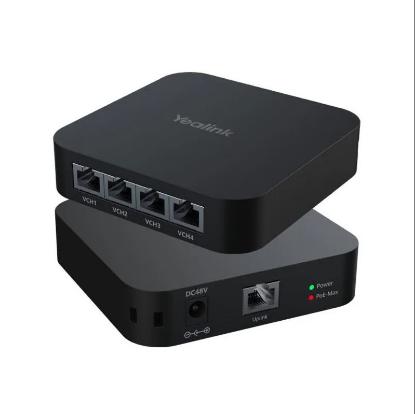 Switch YEALINK RCH40 E2, 4-portni, PoE, za povezivanje videokonferencijskih sustava, crni