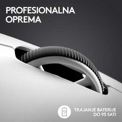 Miš LOGITECH Pro X Superlight 2, bežični, optički, 32000dpi, bijeli, USB