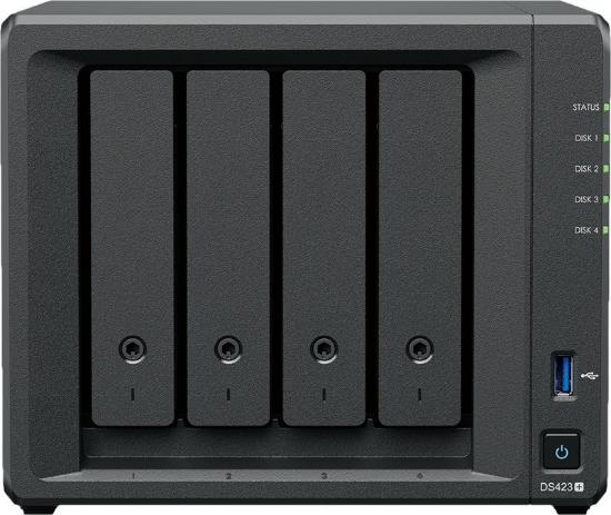 SYNOLOGY DS423+ DiskStation 4-bay NAS server, 2.5"/3.5" HDD/SSD, Wake on LAN/WAN, 2GB, G-LAN, 2x USB 3.2