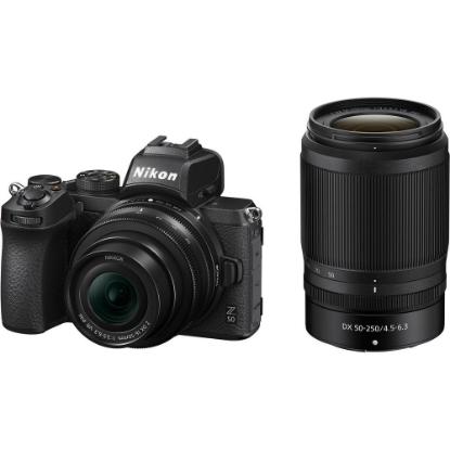 Digitalni fotoaparat NIKON Z50 + 16-50VR + 50-250 VR, 20,9 MP, DX CMOS senzor, 4K Ultra HD, crni