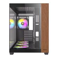 Ohišje ANTEC CX800 Wood ARGB, MIDI, ATX, z oknom, črno, brez napajanja