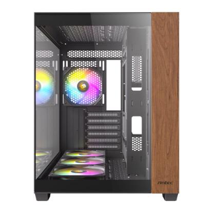 Ohišje ANTEC CX800 Wood ARGB, MIDI, ATX, z oknom, črno, brez napajanja