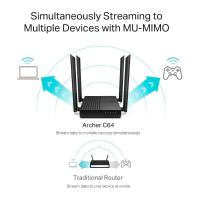Router TP-LINK Archer C64, AC1200, 802.11a/b/g/n/ac, 4x 10/100/1000 LAN + WAN 10/100/1000, 4 antene, bežični