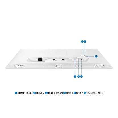Monitor 32" SAMSUNG Smart LS32DM703UUXDU, 4K UHD, VA, 300cd/m2, 3000:1, USB-C, beli