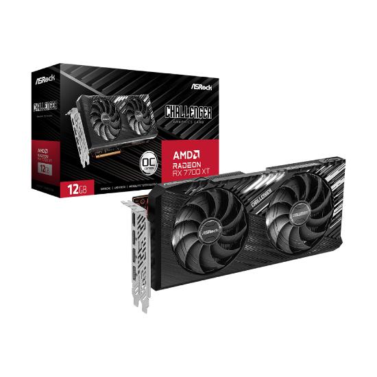 Grafična kartica ASROCK Radeon RX7700XT Challenger 16G OC, 12GB GDDR6