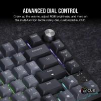 Tipkovnica CORSAIR K65 Plus Wireless, mehanička, brezžična, Corsair MLX Red, US Layout, USB, črna