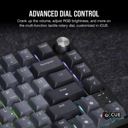 Tipkovnica CORSAIR K65 Plus Wireless, mehanička, brezžična, Corsair MLX Red, US Layout, USB, črna