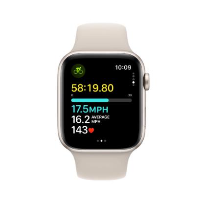 Pametna ura APPLE Watch SE2 V2 GPS, 44mm Starlight Alu Case w Starlight Sport Band - M/L