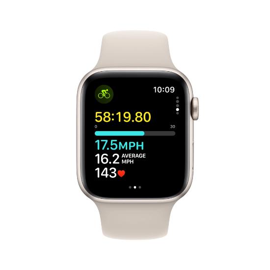 Pametna ura APPLE Watch SE2 V2 GPS, 44mm Starlight Alu Case w Starlight Sport Band - M/L