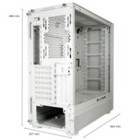 Ohišje LC POWER 900W Lumaxx Light ARGB, MIDI, ATX, belo, 7 ventilatora, bez napajalnika