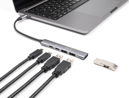 USB HUB DELOCK, USB-C na 2 USB-A 2.0, 1 USB-A 3.2 Gen 2, 1 USB-C 2.0, 1 USB-C 3.2 Gen 2