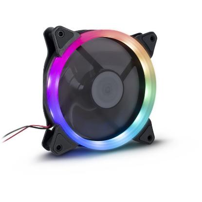 Ventilator INTER-TECH RS-051 ARGUS RGB LED, 120mm, 1200 obr./min, LED, črni