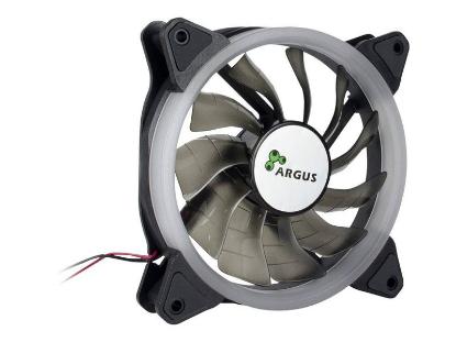 Ventilator INTER-TECH RS-051 ARGUS RGB LED, 120mm, 1200 obr./min, LED, črni
