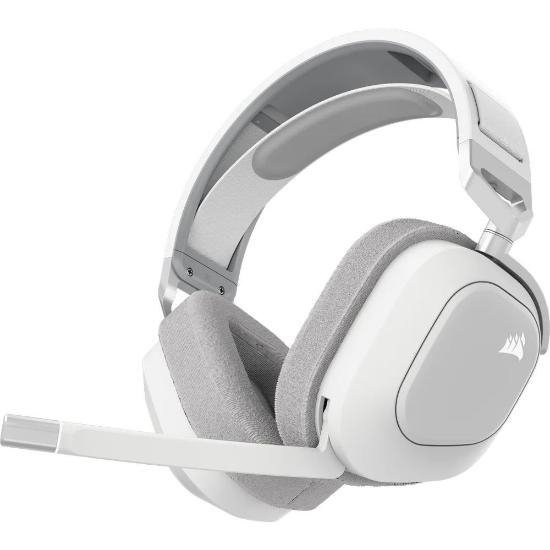 slušalke CORSAIR HS80 Max Wireless, brezžične, mikrofon, bele