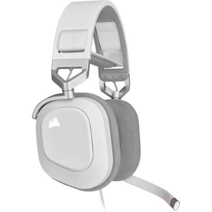slušalke CORSAIR HS80 RGB USB, mikrofon, bele