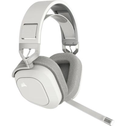 slušalke CORSAIR HS80 Max Wireless, brezžične, mikrofon, bele