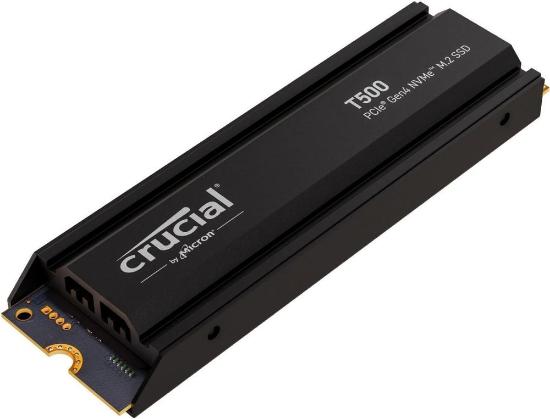SSD 2TB CRUCIAL T500, PCIe Gen 4 NVMe M.2, 2280, 7400/7000 MB/s, hladilnik