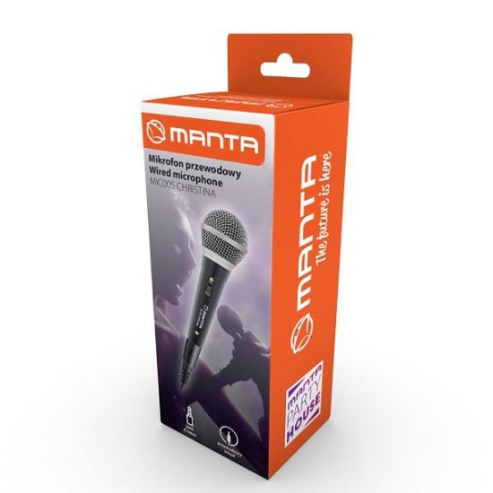 Mikrofon MANTA CHRISTINA, MIC005, 6.3mm, žičani, kabel 3m