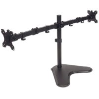 Stojalo za monitor MANHATTAN 461559, za dva monitora, stolni, 13" do 32", črn
