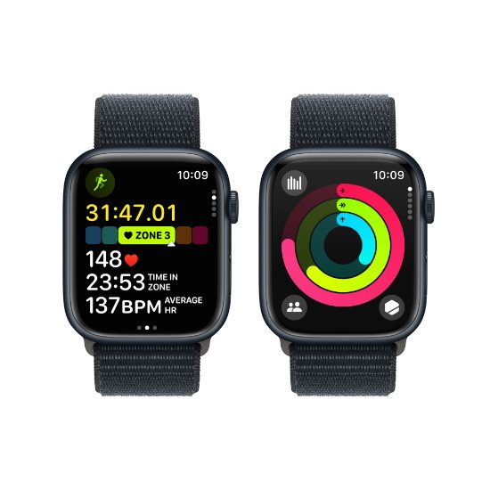 Pametna ura APPLE Watch S9 GPS, 45mm Midnight Alu Case w Midnight Sport Loop