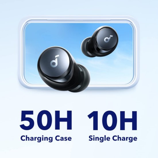slušalke ANKER SoundCore Space A40, in-ear, brezžične, Bluetooth, črne