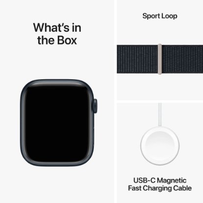 Pametna ura APPLE Watch S9 GPS, 45mm Midnight Alu Case w Midnight Sport Loop