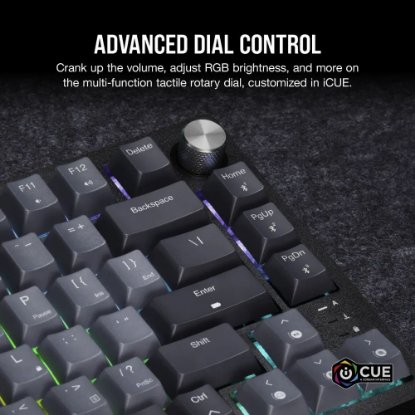 Tipkovnica CORSAIR K65 Plus Wireless, mehanička, brezžična, Corsair MLX Red, US Layout, USB, črna