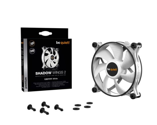 Ventilator BE QUIET Shadow Wings 2, 120mm, 1100 okr/min, PWM, beli