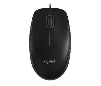 Miška LOGITECH B100, OEM, optički, črni, USB