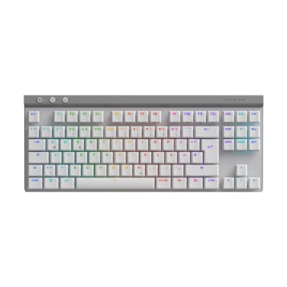 Tipkovnica LOGITECH Gaming G515 Lightspeed TKL, Tactile switch, RGB, mehanička, brezžična, US Layout, USB, bela