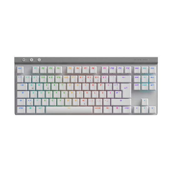 Tipkovnica LOGITECH Gaming G515 Lightspeed TKL, Tactile switch, RGB, mehanička, brezžična, US Layout, USB, bela