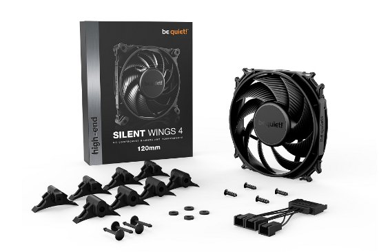 Ventilator BE QUIET Silent Wings 4, 120mm, 1600 okr/min, črni