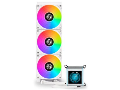 Vodno hlajenje LIAN LI GALAHAD II LCD 360, ARGB, LCD ekran, CPU hlađenje, za Intel i AMD, belo