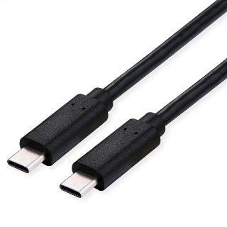 Kabel ROLINE, USB 4 Gen2, USB-C (M) na USB-C (M), 1 m, črni