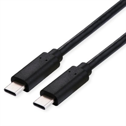 Kabel ROLINE, USB 4 Gen2, USB-C (M) na USB-C (M), 1 m, črni