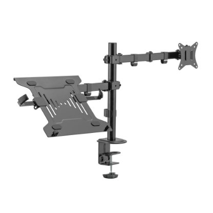 Stalak za monitor in prenosnik SBOX LCD-LM01-2, stolni, do 32", za 1 monitor, črn