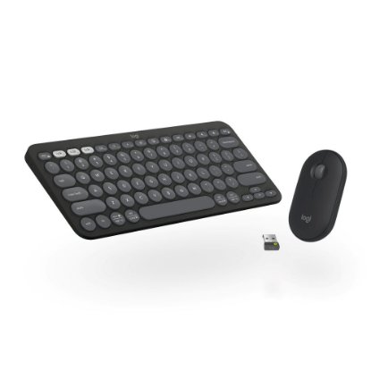 Tipkovnica + Miška LOGITECH Pebble 2 Combo, brezžična, črna