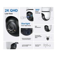 Mrežna nadzorna kamera TP-LINK Tapo C520WS, 2K, zunanja, WiFi, senzor pokreta, noćno snemanje
