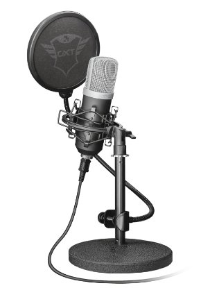 Mikrofon TRUST GXT 252 Emita, streaming, stolni, crni
