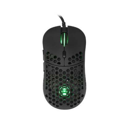 Miška WHITE SHARK Naginata Premium Line, RGB, optički, 16000dpi, USB, črni