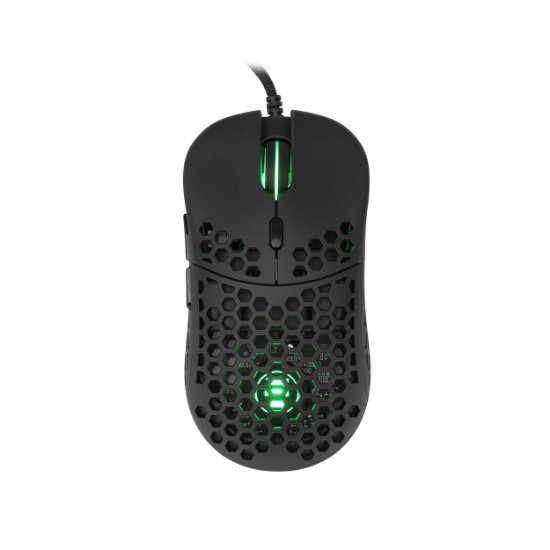 Miška WHITE SHARK Naginata Premium Line, RGB, optički, 16000dpi, USB, črni