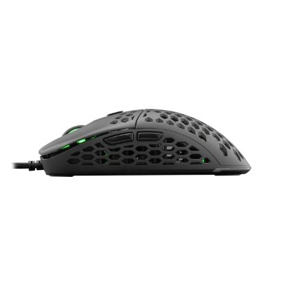 Miška WHITE SHARK Naginata Premium Line, RGB, optički, 16000dpi, USB, črni